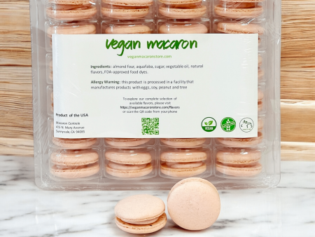 All Natural Strawberry Vegan French Macarons | Available in 24 & 48 Pack For Cheap