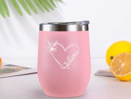 Personalised Pink Round Bottomed Tumbler Hot on Sale