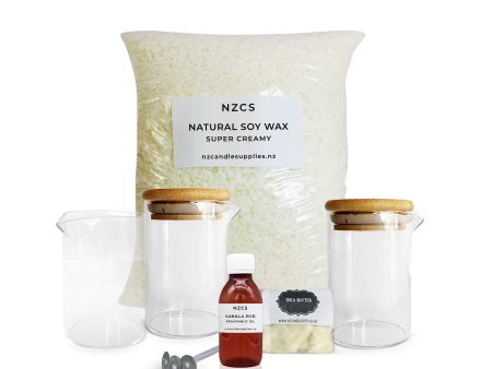 Pourable Soy Massage Candle Kit (3 Candles) For Sale