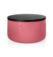 Pink Glass Candle Bowl with Black Wooden Lid 350ml Discount