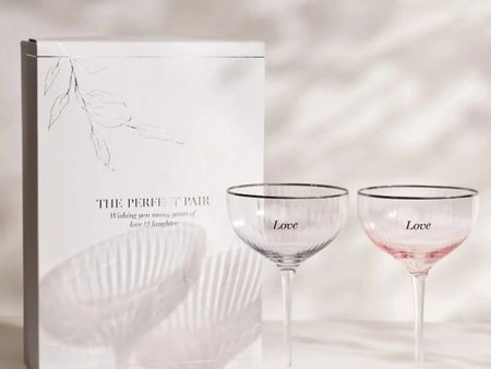 Amore Set of 2 Couple Glasses - Love Cheap