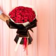 50 Red Roses Hand Tied Bouquet Fashion