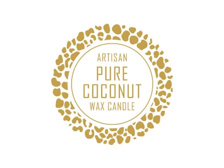 15. Artisan Pure Coconut Wax Label 4.2cm Dia - Transparent with Gold Foiling Online Hot Sale