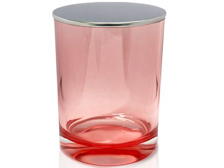 Vogue Tumbler - Pink Jar with Silver Metal Lid 250ml For Sale