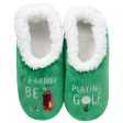 Playing Golf Snoozies Pairables - Men s Sherpa House Slippers Fashion