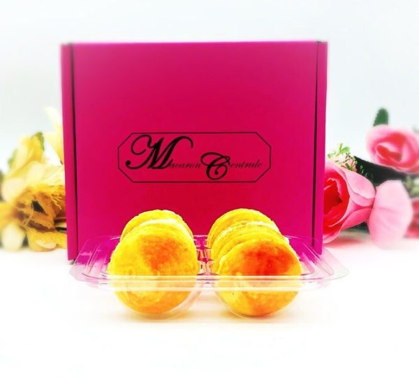 6 Pack  peach n cream macarons | ideal for celebratory events. Discount