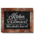 11.5  Chalk Sign Kitchen Closed This Chick s Had It For Sale