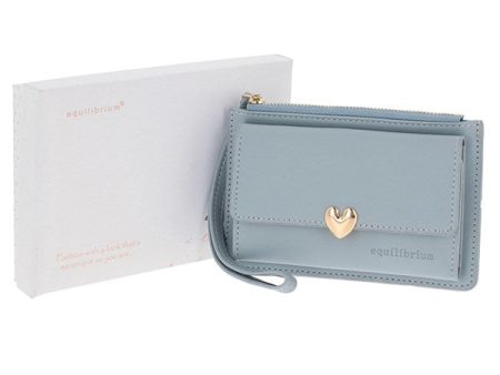 Ladies Heart Credit Card and Coin Holder – Pale Blue  Hot on Sale