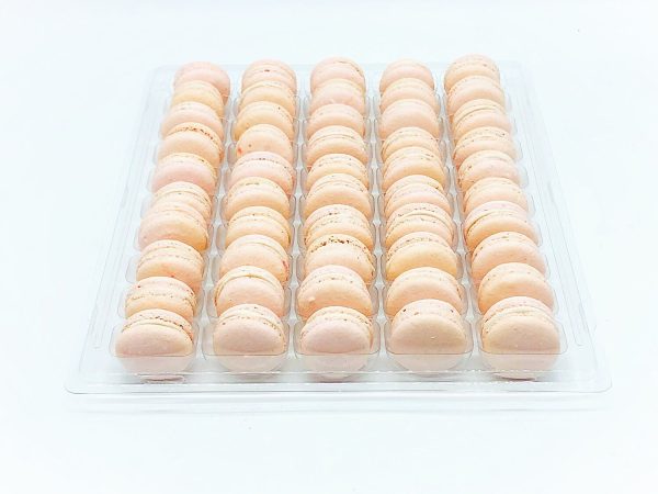 50 Pack Raspberry Chocolate Buttercream  French Macaron Value Pack For Discount