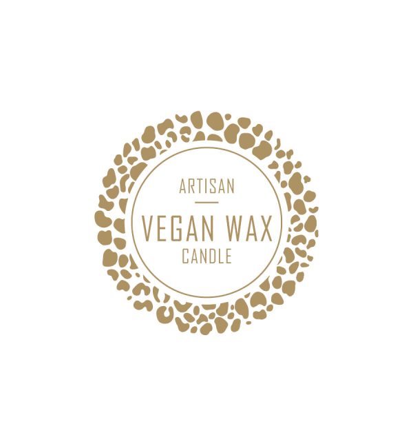 21. Artisan Vegan Wax Candle Label 4.2cm Dia - Transparent with Gold Shiny Foil Online Sale