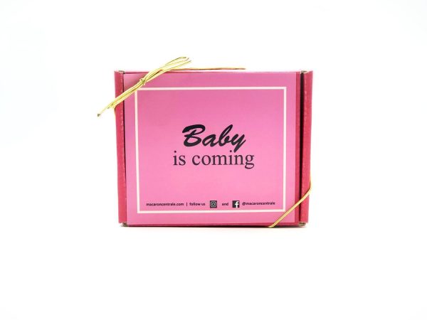 BIC | Baby is Coming Set 6 Pack  French Macarons | Perfect for Baby Shower and Baby Gender Reveal Pary For Cheap