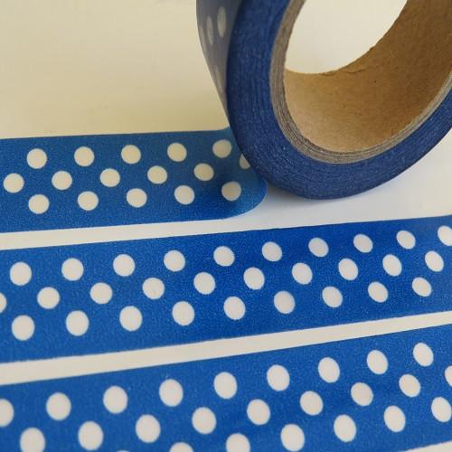 Blue & White Polka Dot Washi Tape - Clearance Sale Online