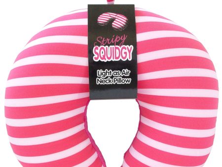 Annabel Trends Travel Pillow: Pink Stripes [Bead Filled] For Cheap