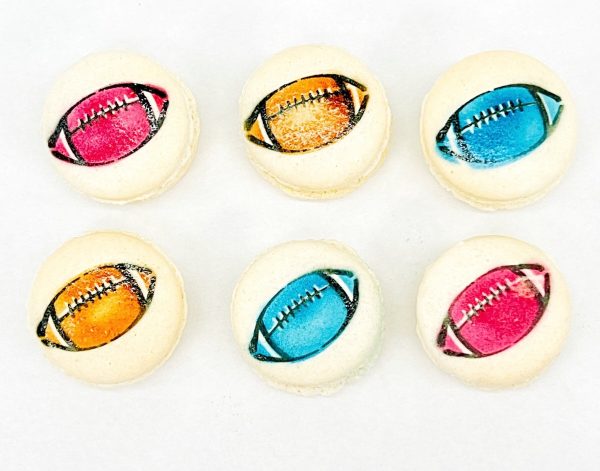 American Football French Macarons | Available in 12 and 24 Pack Supply