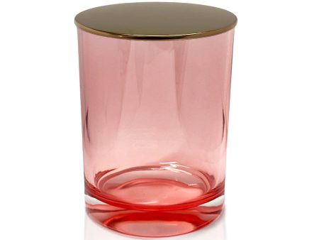 Vogue Tumbler - Pink Jar with Bronze Metal Lid 250ml Sale