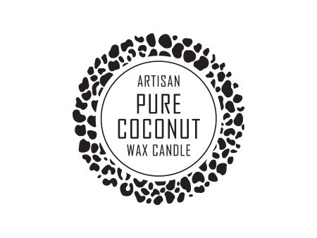 32. Artisan Pure Coconut Wax Label 4.2cm Dia - Transparent Online