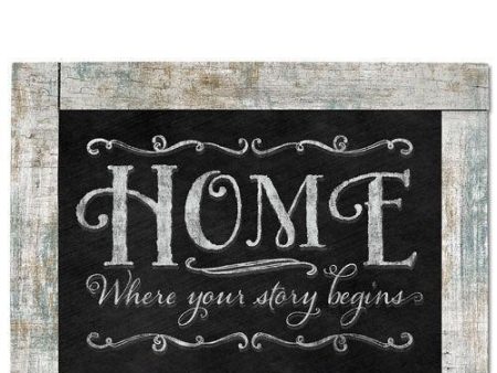 11.5  Chalk Sign Home Where Your Story Begins Discount