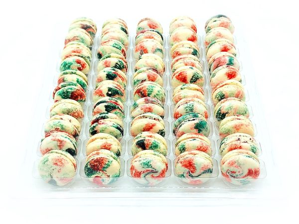 50 Pack Cranberry Pistachio Macaron Value Pack Fashion