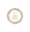 25. Artisan Body Spray Label 4.2cm Dia - Transparent with Gold Shiny Foil For Cheap