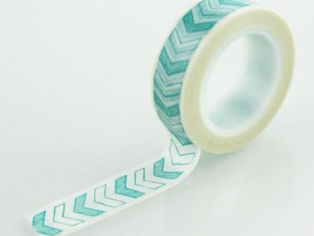 Blue Turquoise Chevron Washi Tape For Sale