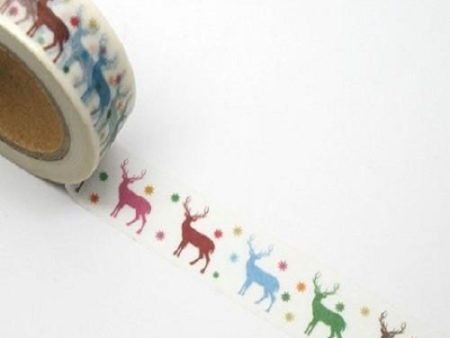 Colourful Reindeer Themed Animal Tape Cheap