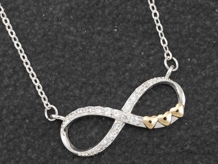 Kiss Collection Two Tone Eternity Necklace For Cheap