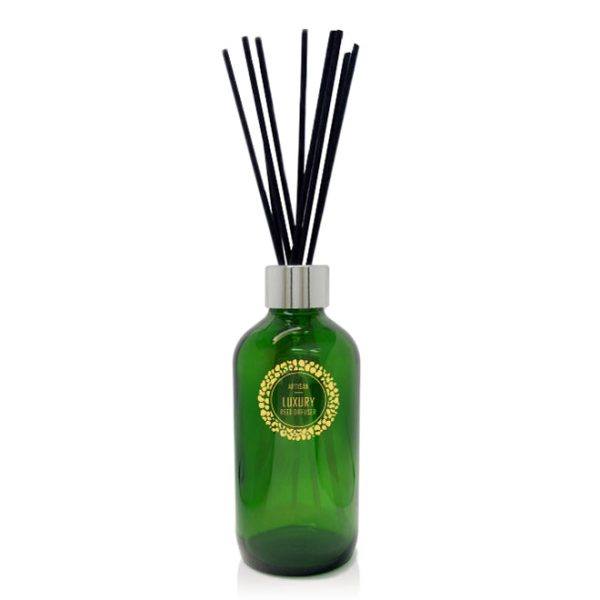 250ml Green Pharmacist Diffuser Bottle - Silver Collar For Sale