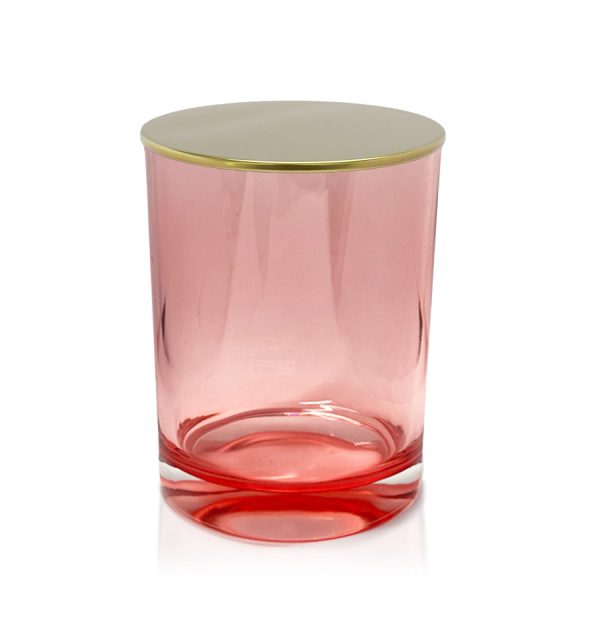 Vogue Tumbler - Pink Jar with Gold Metal Lid 250ml For Cheap