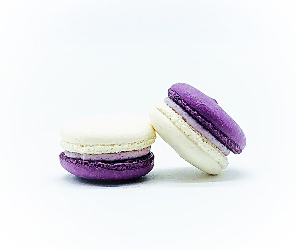 6 Pack Taro White Chocolate Ganache Macarons For Sale