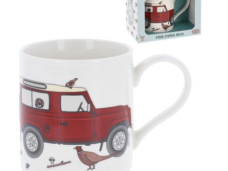 Emma Lawrence Red Landrover Mug Online Sale