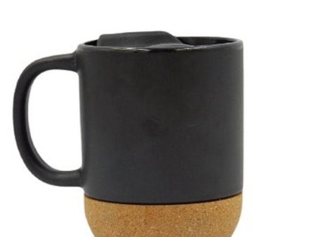 Lucca Ceramic Mug with Cork and Lid - 330ml Cheap