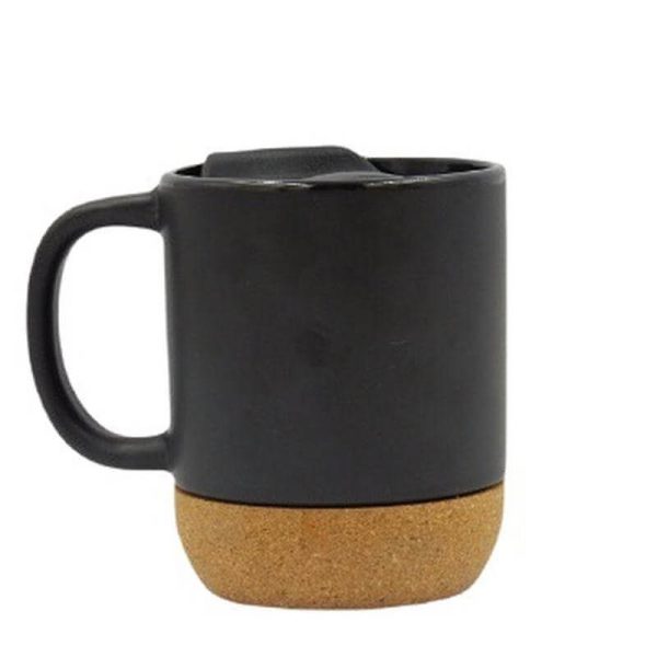 Lucca Ceramic Mug with Cork and Lid - 330ml Cheap