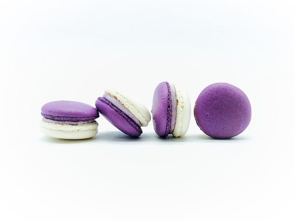 6 Pack Taro White Chocolate Ganache Macarons For Sale