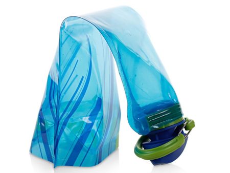 500ml-1000ml Outdoor PE Foldable Blue Color Drinking Sports Bottles Outdoor Hiking Camping Water #EW Hot on Sale