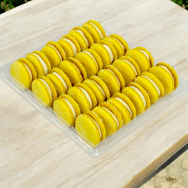 All Natural Creamy Pineapple Vegan French Macarons | Available in 4 & 12 Pack Sale