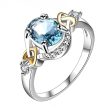 Alloy Engagement Ring with Crystal on Sale