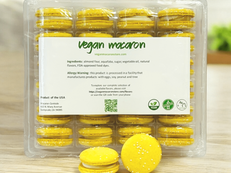 All Natural Creamy Pineapple Vegan French Macarons | Available in 24 & 48 Pack Fashion