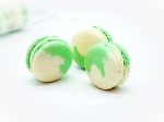 6 Pack green tea latte macarons | Perfect for your next celebratory event. For Sale