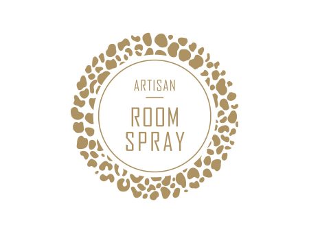 24. Artisan Room Spray Label 4.2cm Dia - Transparent with Gold Shiny Foil Discount