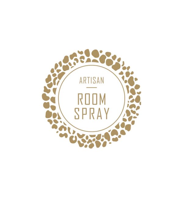 24. Artisan Room Spray Label 4.2cm Dia - Transparent with Gold Shiny Foil Discount