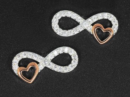 Polished Two Tone Eternity Heart Necklace Fashion