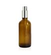 100ml Amber Glass Bottle with Sprayer and Silver Lid Online Sale