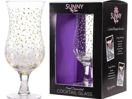 SBS Clear Dotted Tall Cocktail Glass Fashion