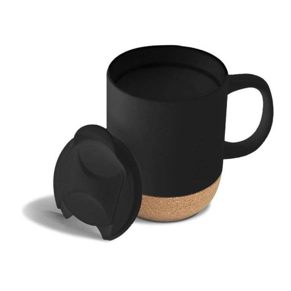 Lucca Ceramic Mug with Cork and Lid - 330ml Cheap