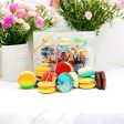 MOM | 12 Pack Assortment French Macarons | Each macaron is labeled with its flavor for easy identification Hot on Sale