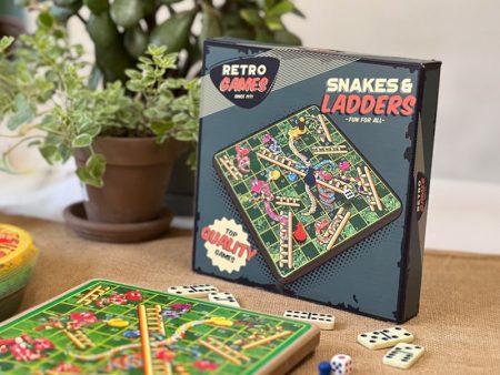 Retro Games Wood Snakes & Ladders Sale