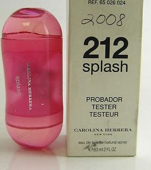 212 SPLASH Pink 2008 Edition for Women by Carolina Herrera EDT Spray 2.0 oz (Tester) Online now