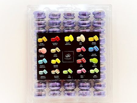 50 Pack The Neptune ( Blueberry Pudding Buttercream) |  French Macaron Value Pack Discount