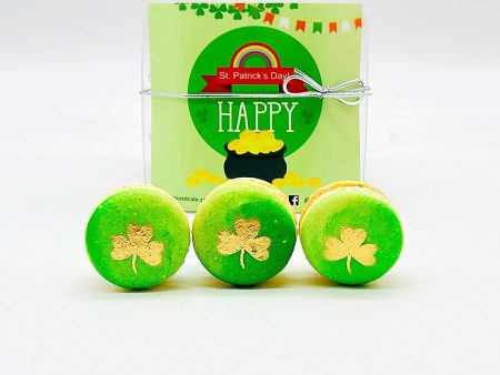 Golden Shamrock Banana Apple Ganache French Macaron Set | Perfect for upcoming St. Patrick s Day Celebration For Discount