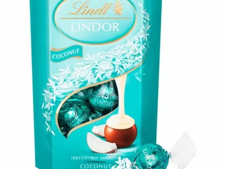 Lindt Lindor Coconut Chocolate Truffles Box 200g For Sale